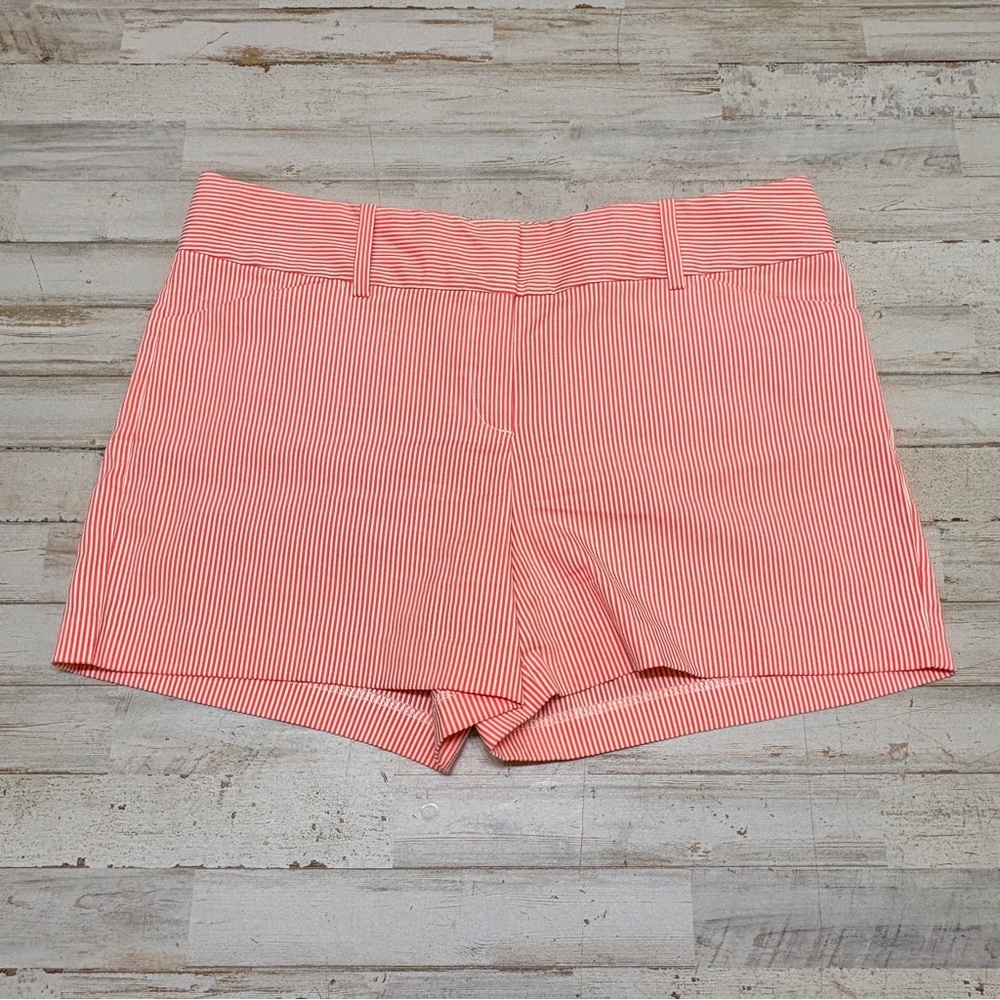 Ann Taylor Signature Shorts Women’s 14 Red Striped Chino Stretch